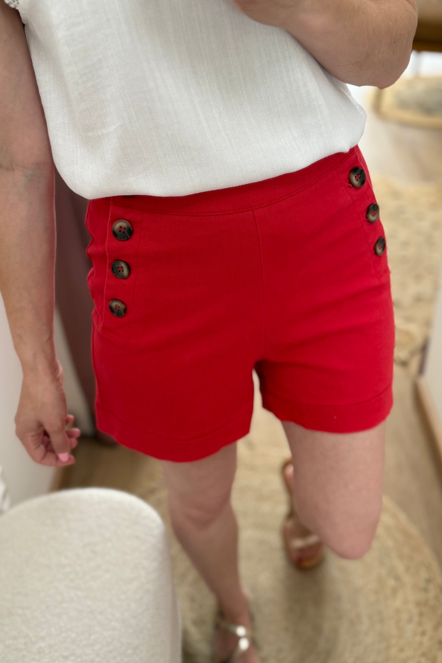 Short Thomas rouge corail
