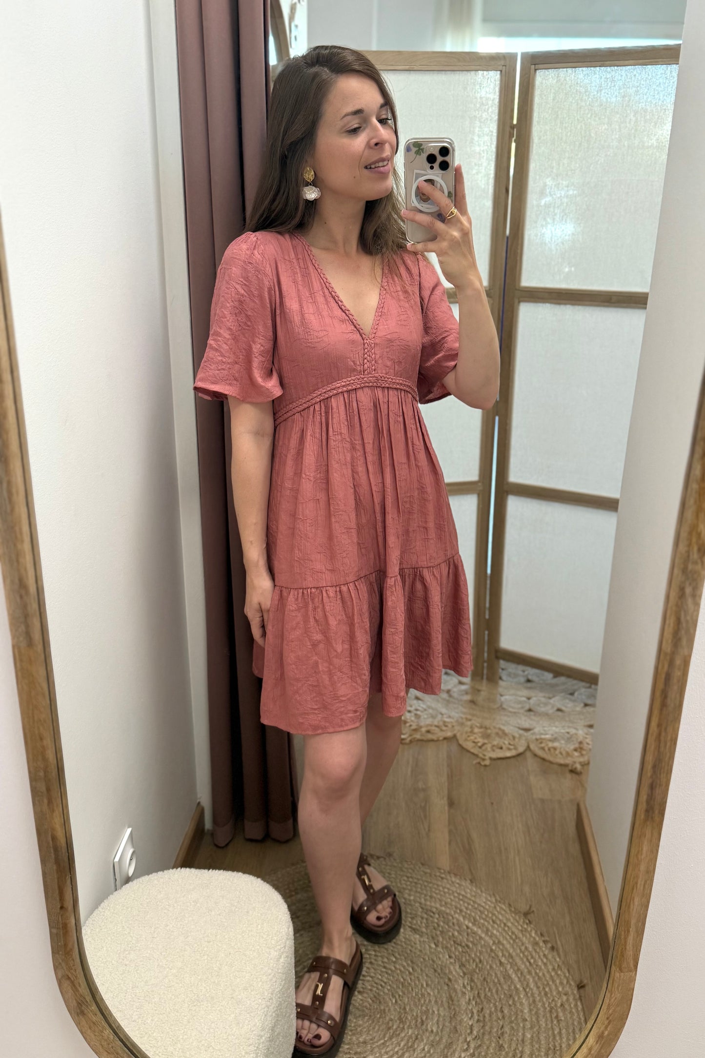 Robe Coralie bois de rose