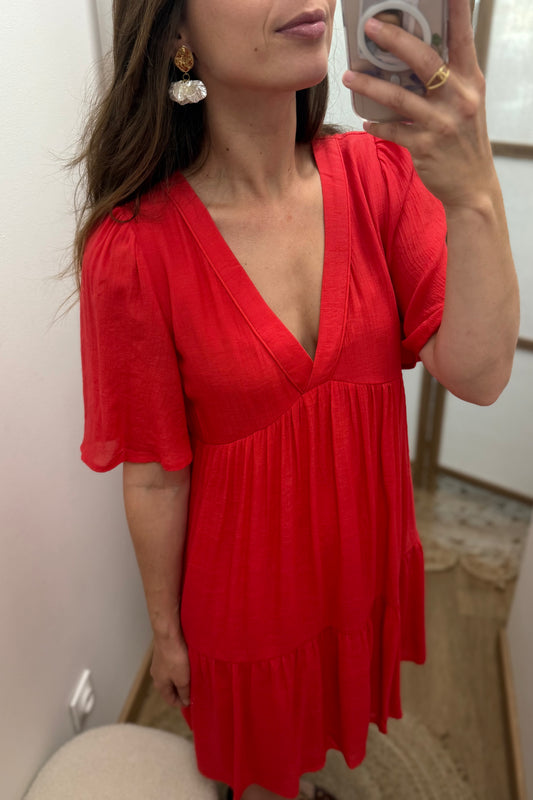 Robe Camille corail