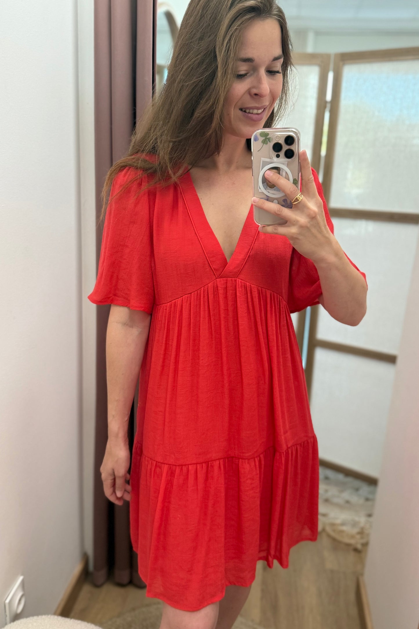 Robe Camille corail