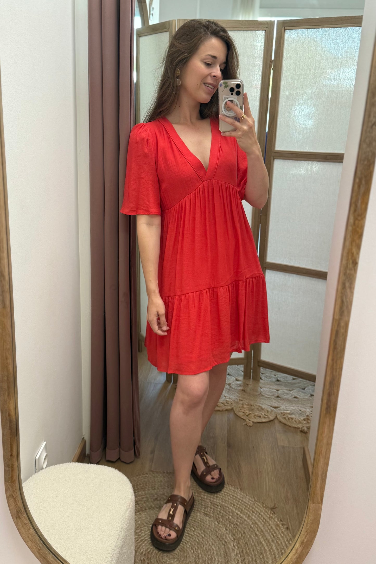 Robe Camille corail