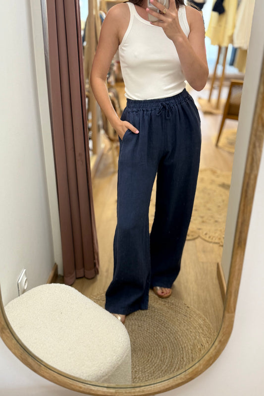 Pantalon Gustave bleu marine