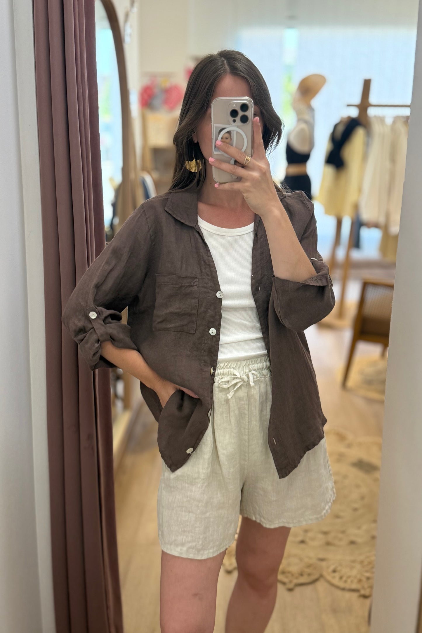 Chemise Thais marron