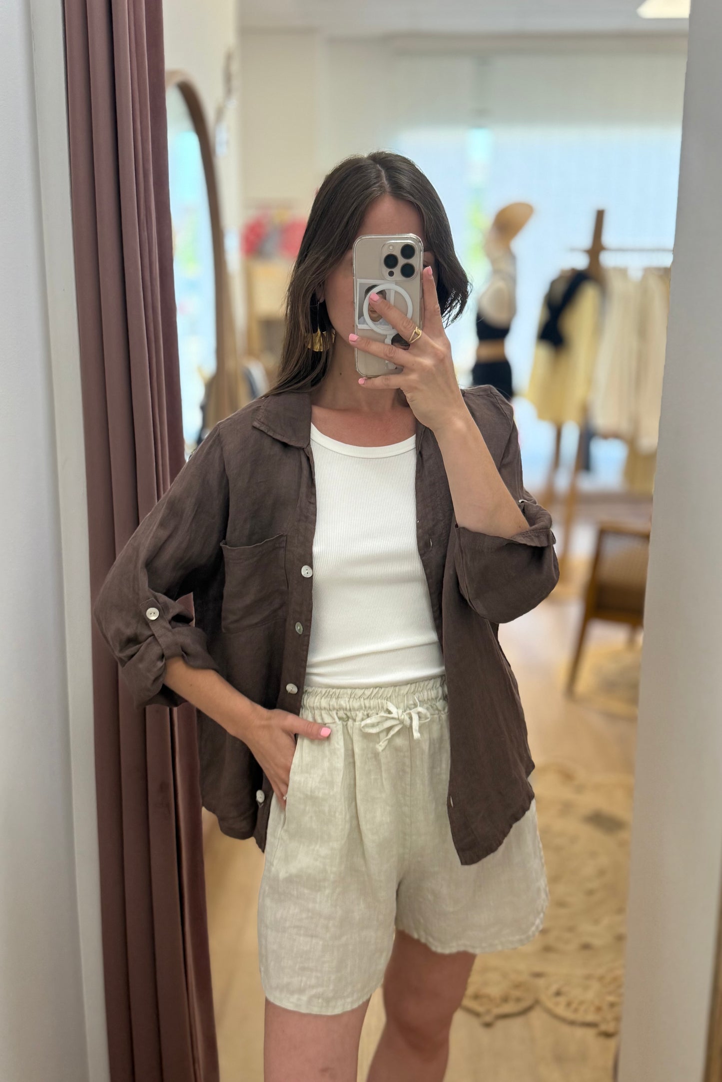 Chemise Thais marron