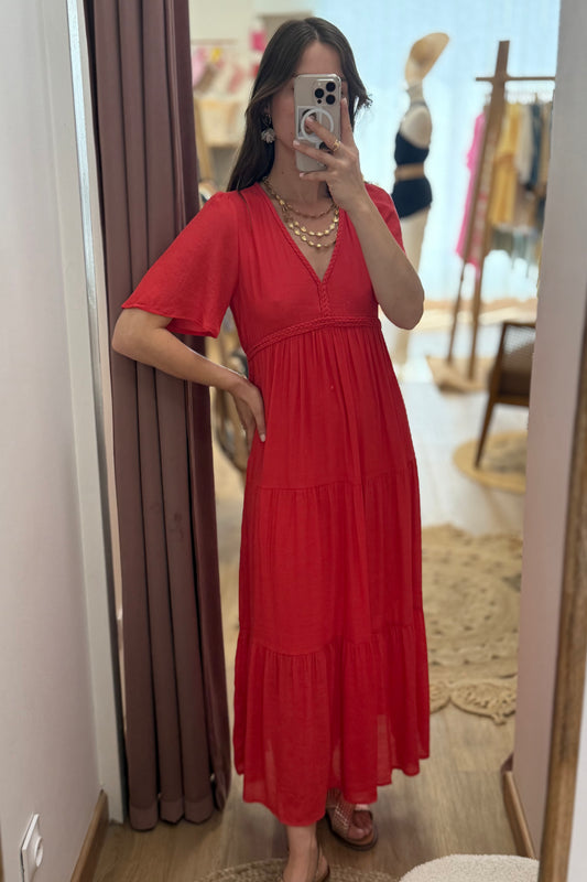 Robe Anna corail