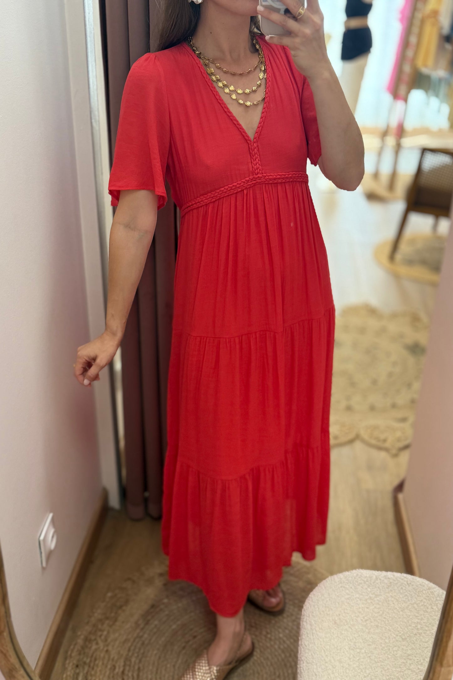 Robe Anna corail