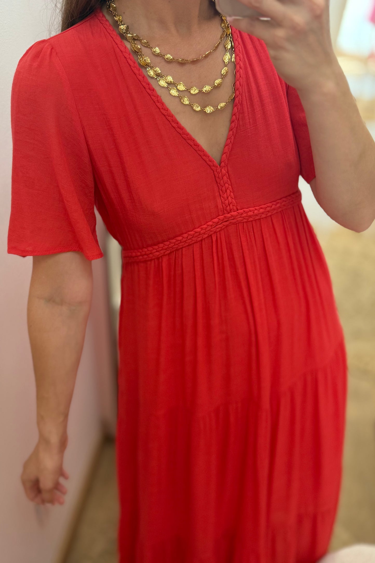 Robe Anna corail