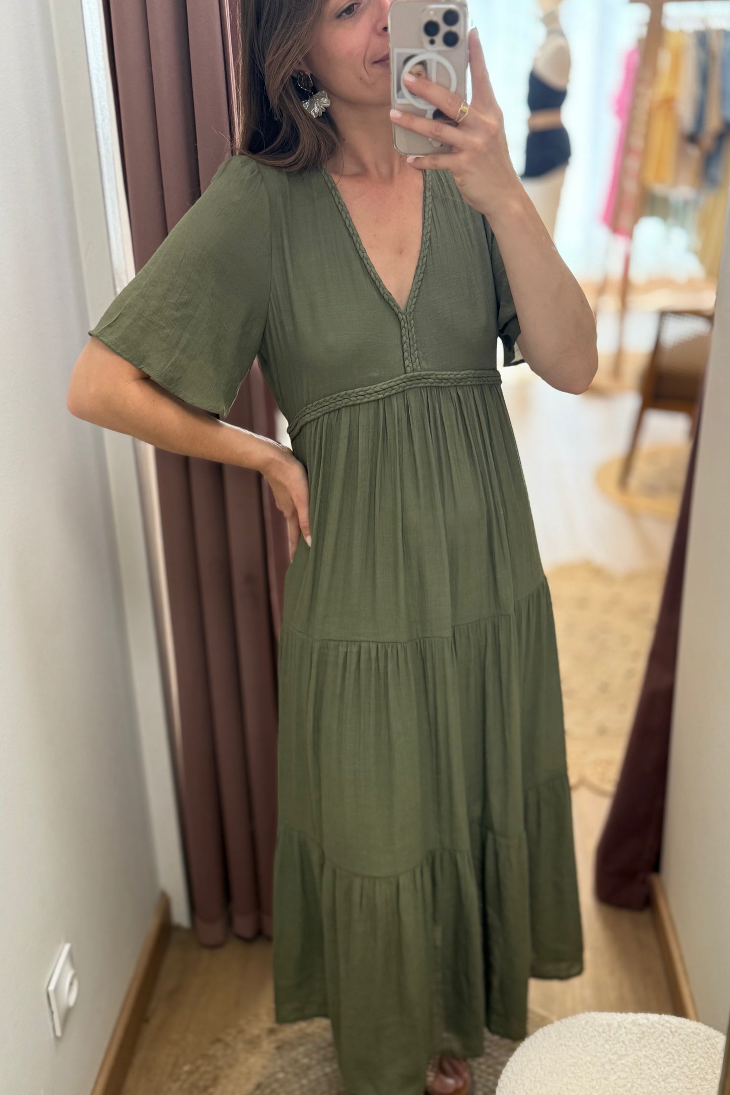 Robe Anna kaki
