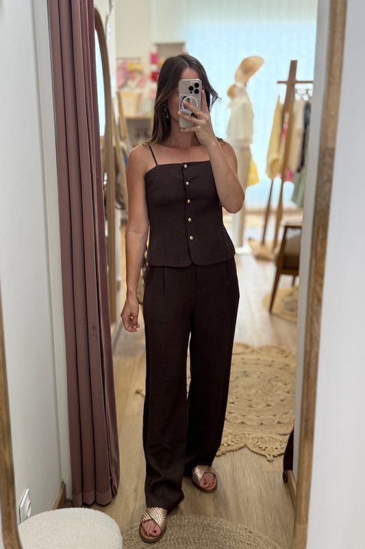 Pantalon Dorian marron