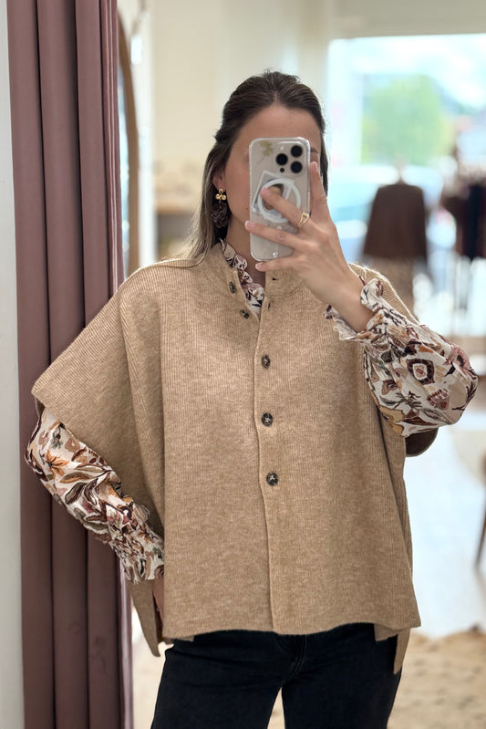 Poncho taupe Aloïs