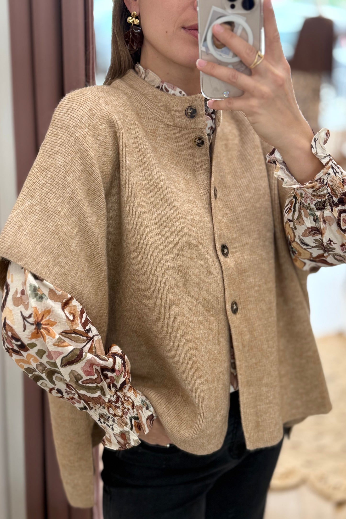 Poncho taupe Aloïs