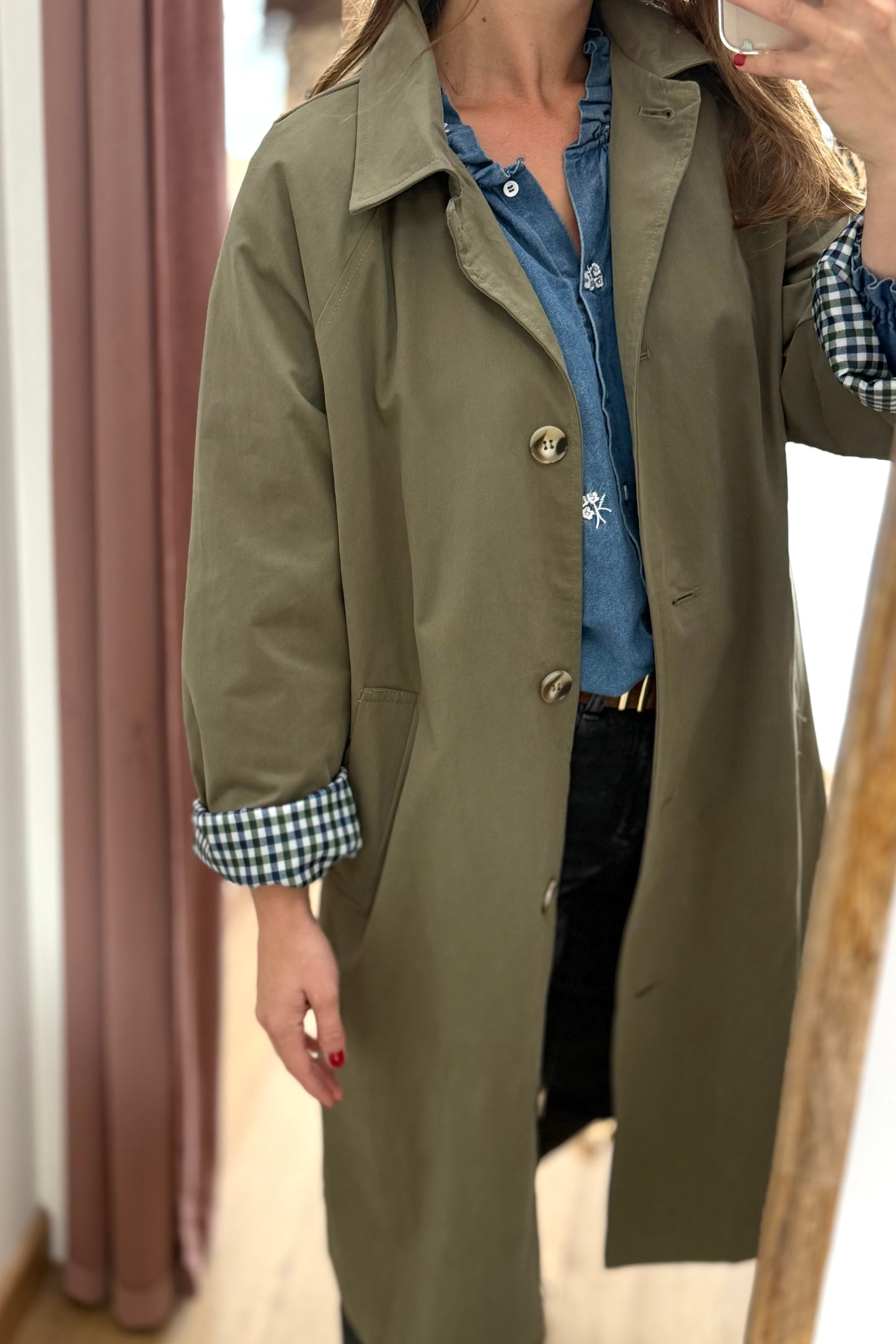 Trench long Hector kaki