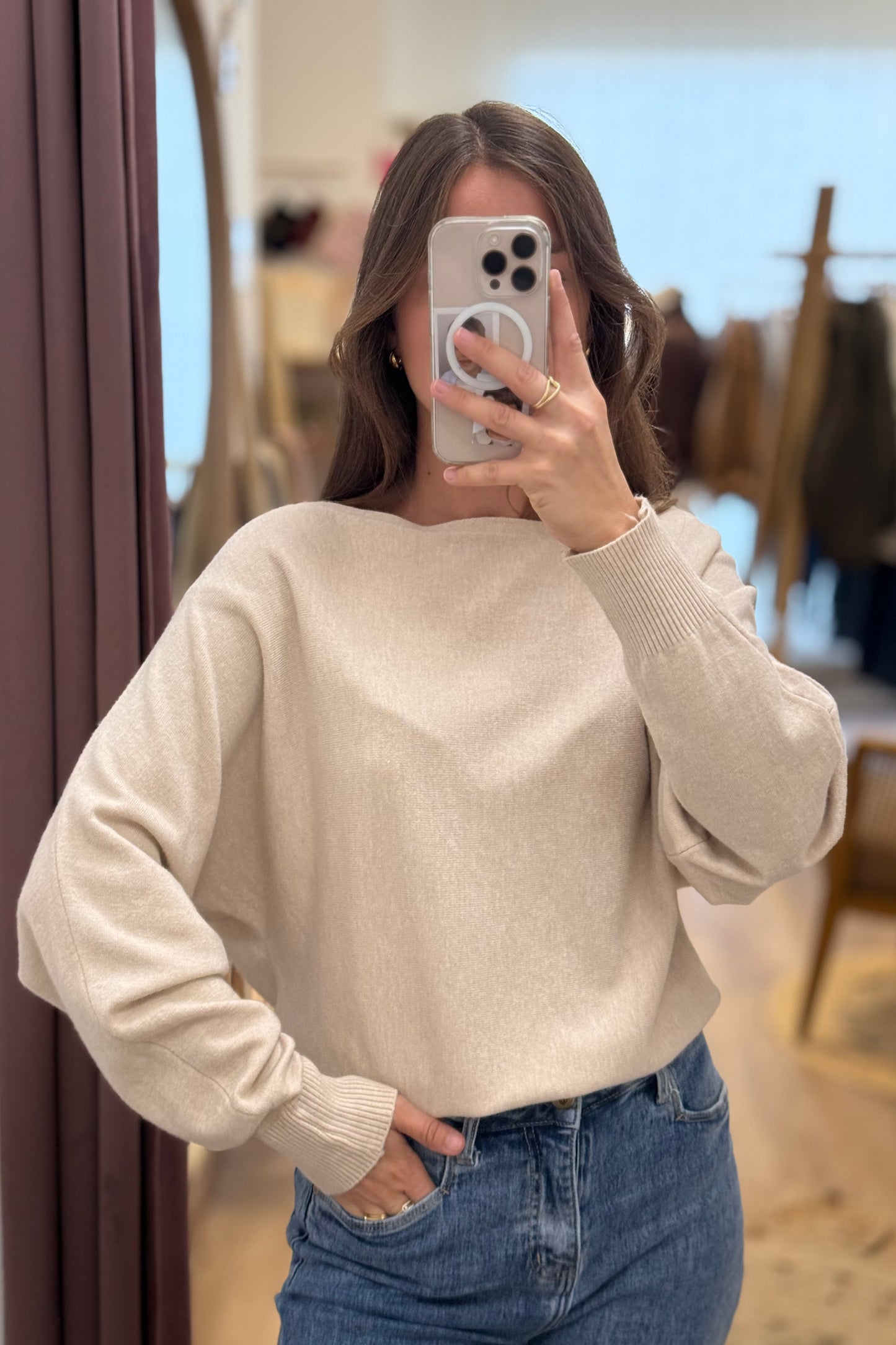 Pull Hugo beige