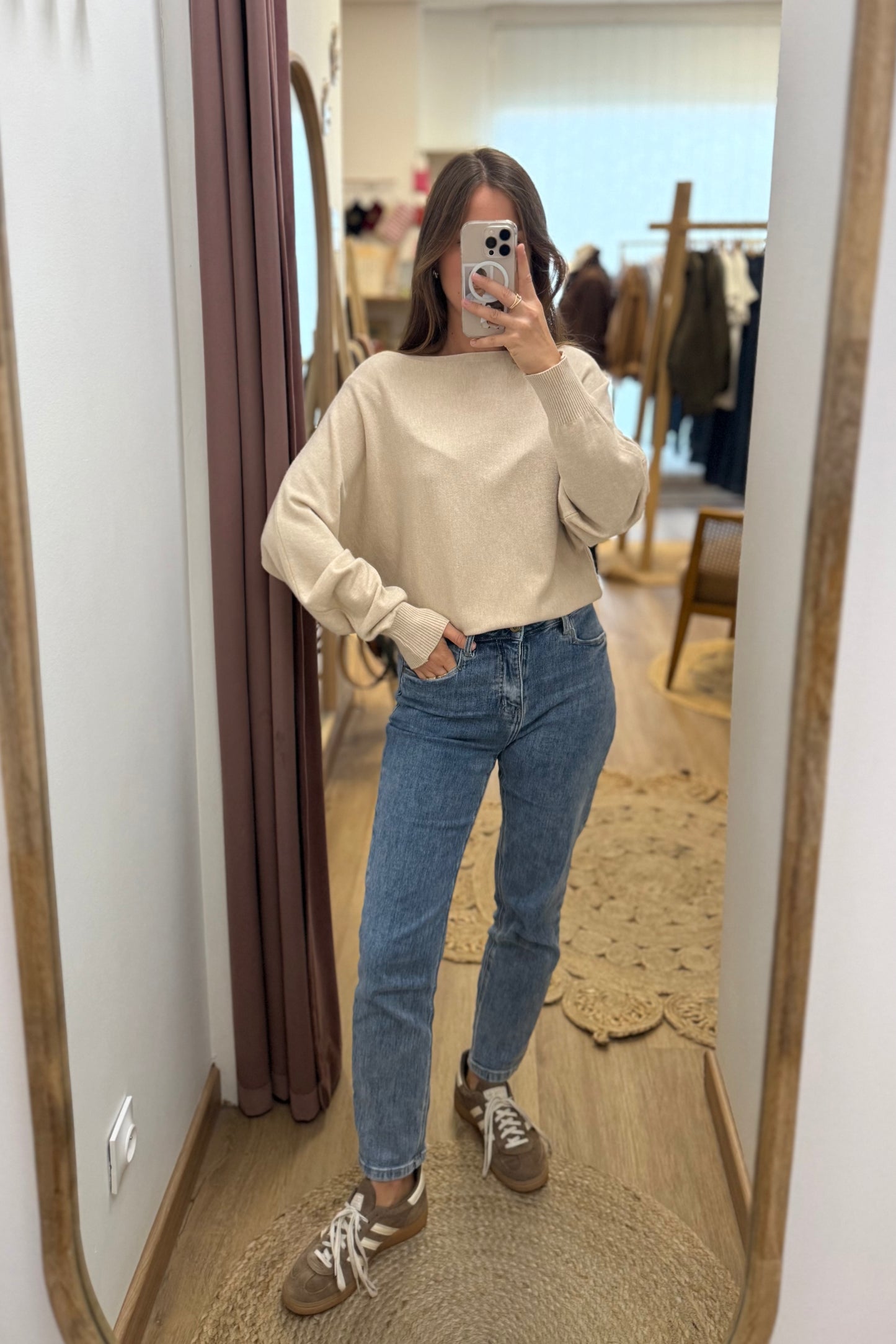 Pull Hugo beige