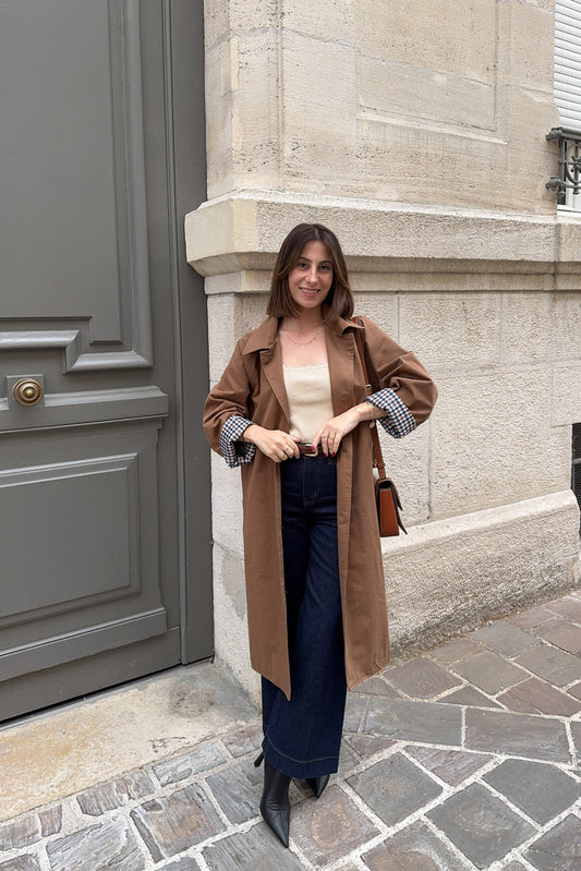 Trench long Hector choco - PRECOMMANDE