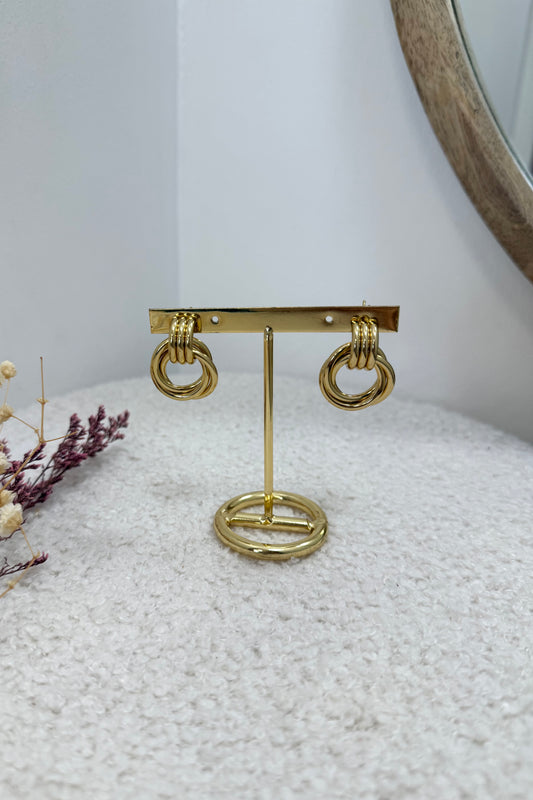 Boucle d'oreille triple anneau