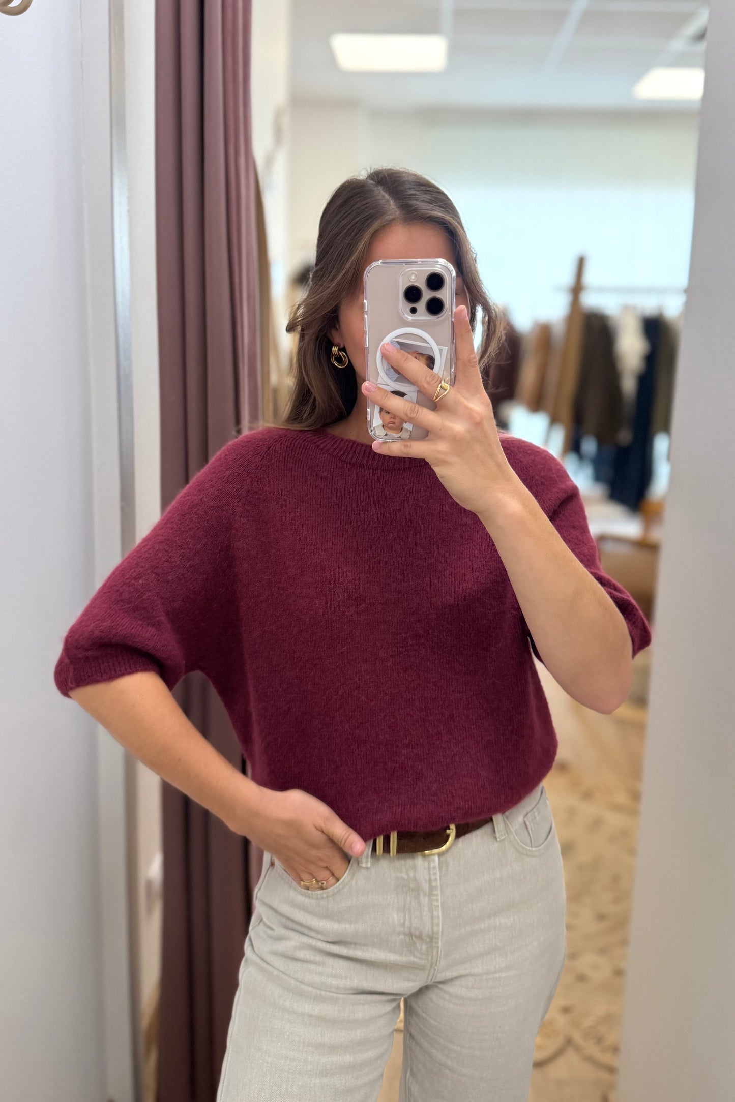 Pull Valentin bordeaux
