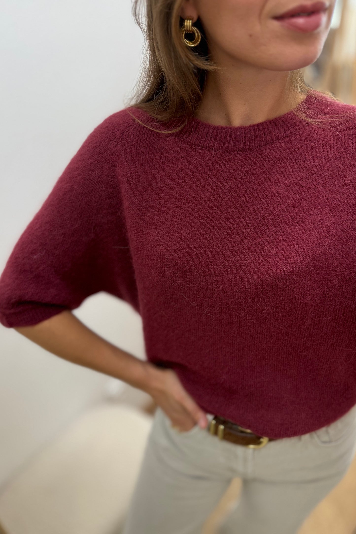 Pull Valentin bordeaux