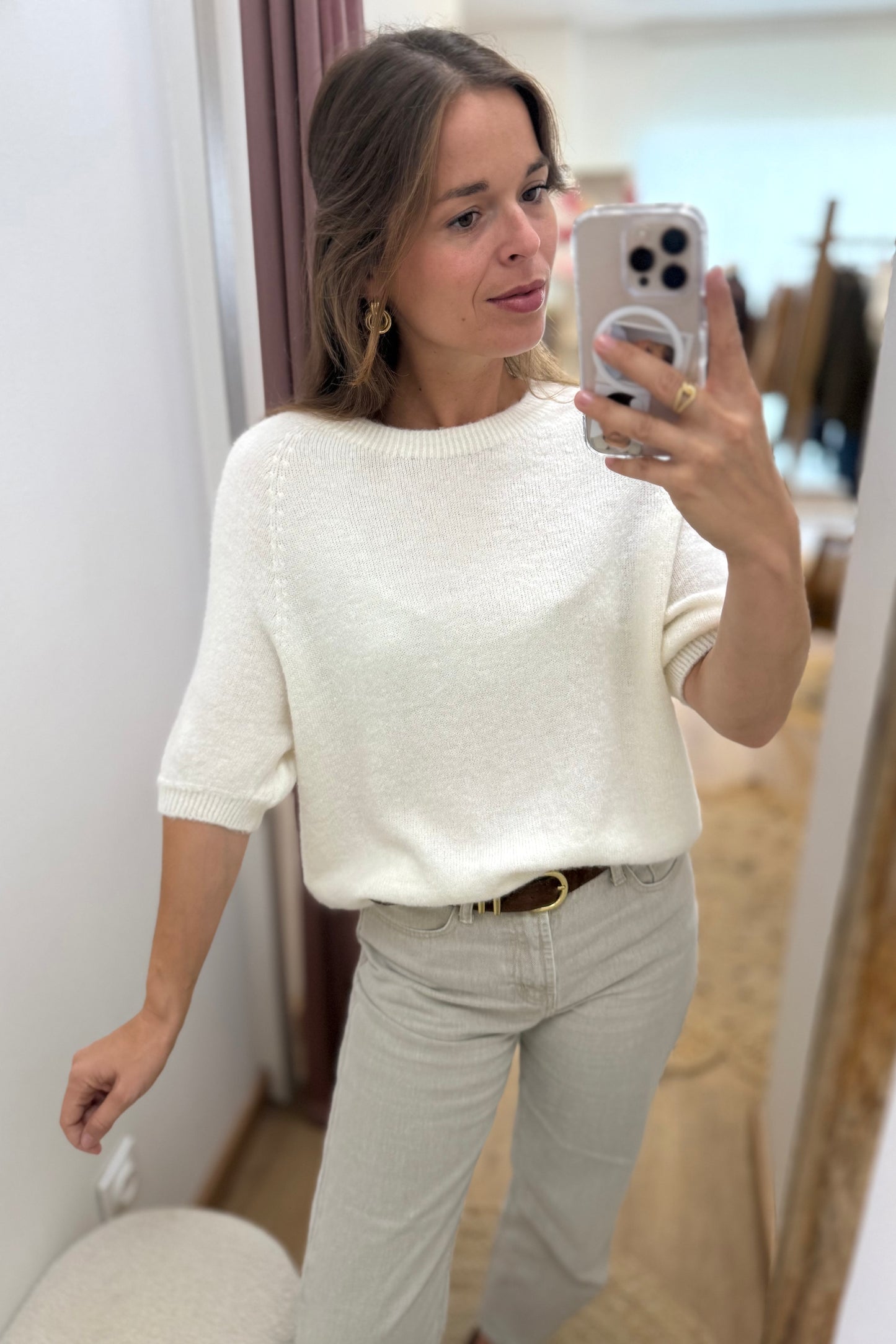 Pull Valentin écru