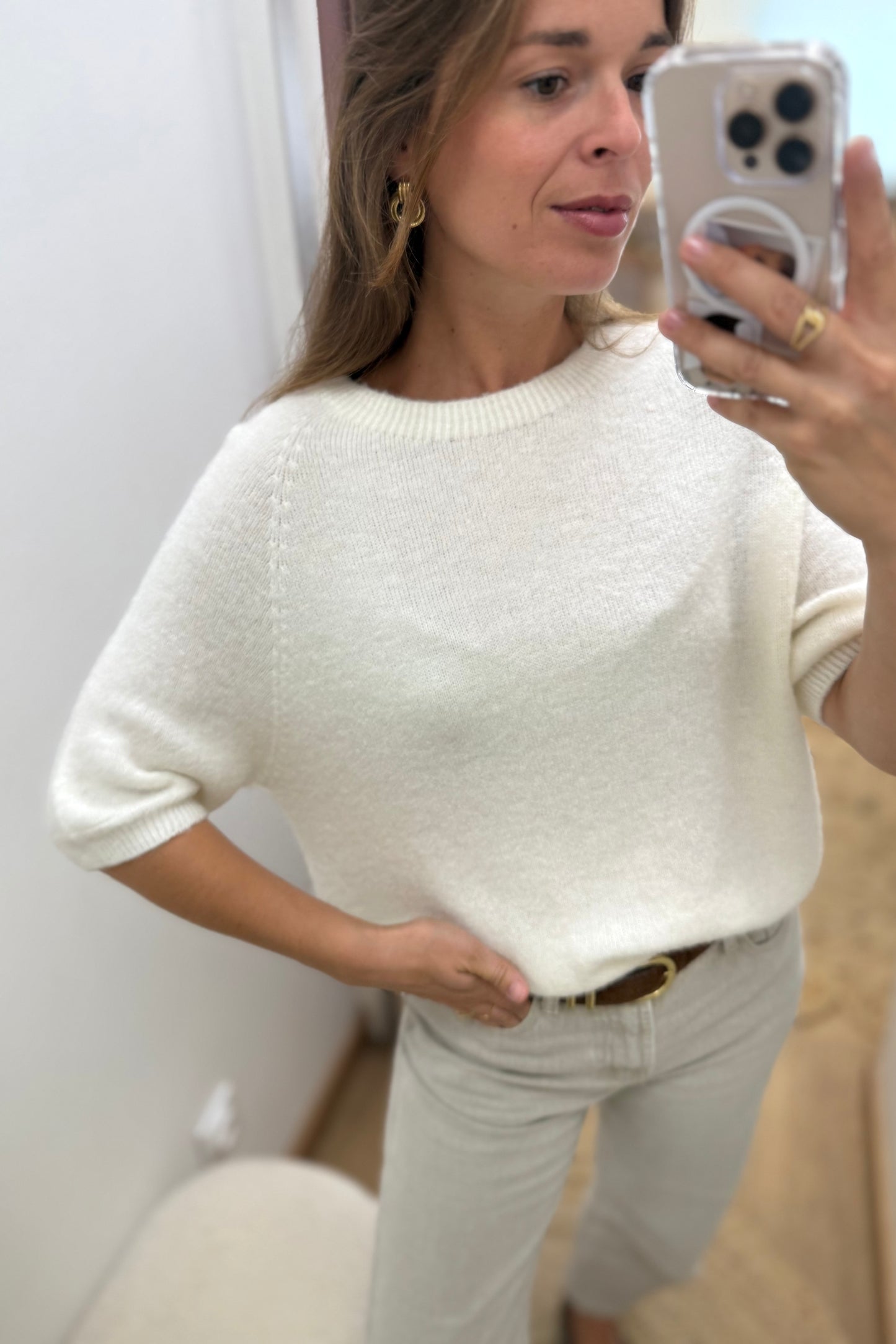 Pull Valentin écru