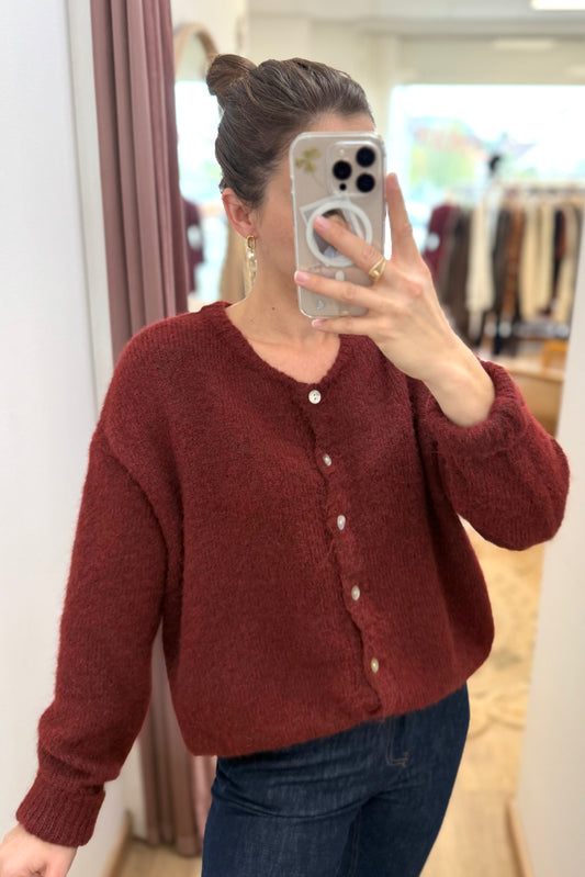 Gilet Léandre rouge foncé