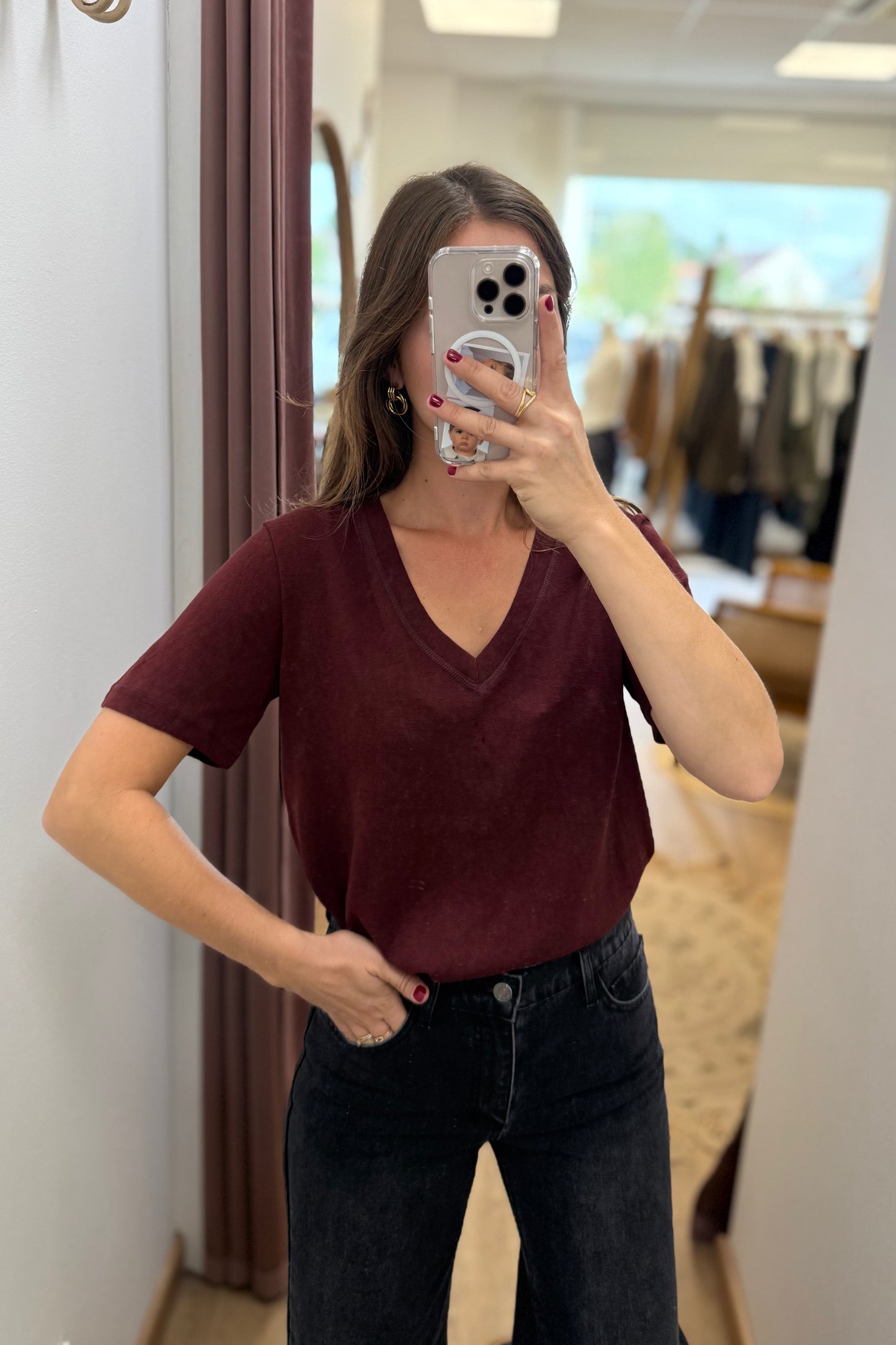T-shirt Basile bordeaux