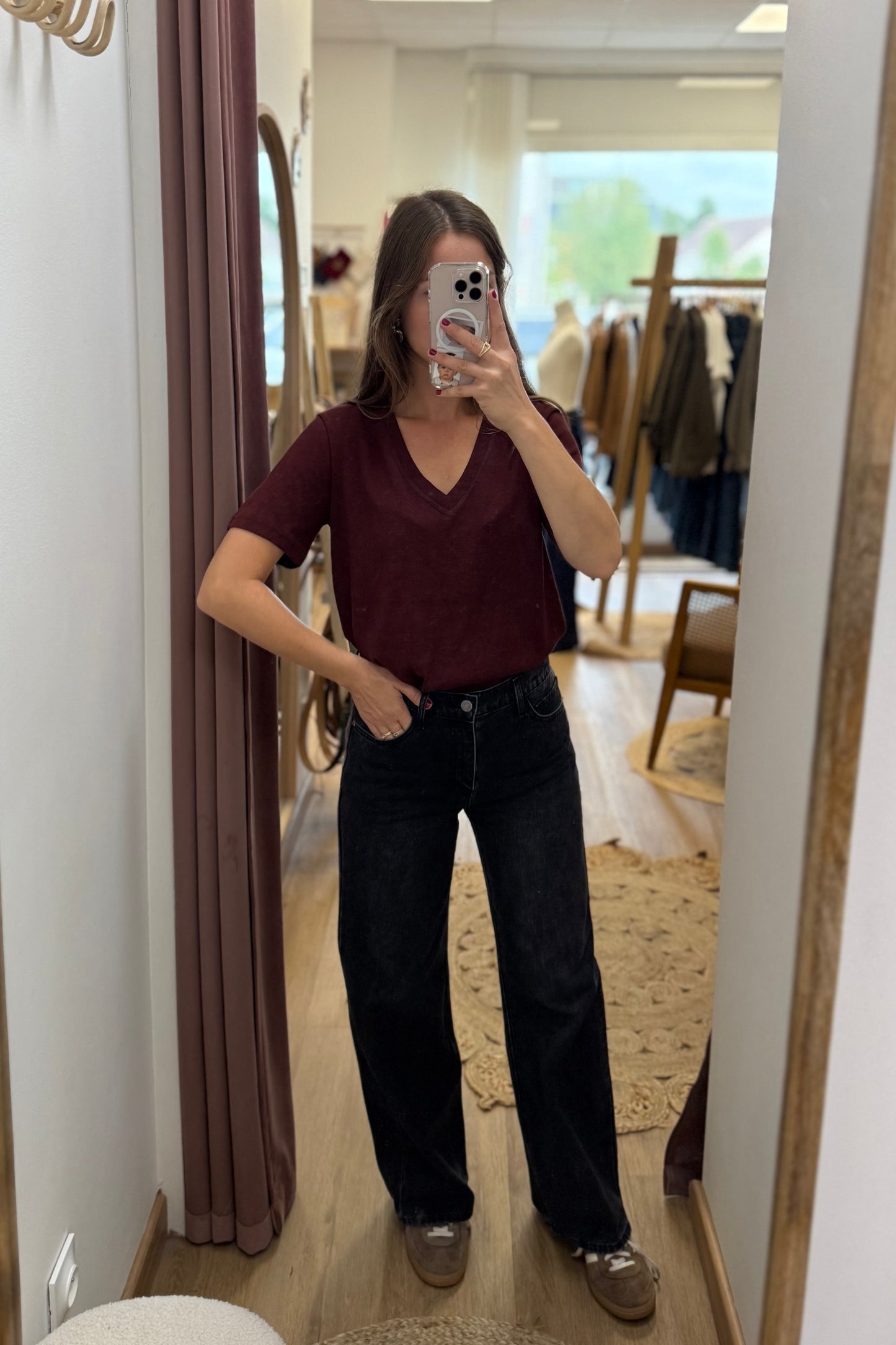 T-shirt Basile bordeaux