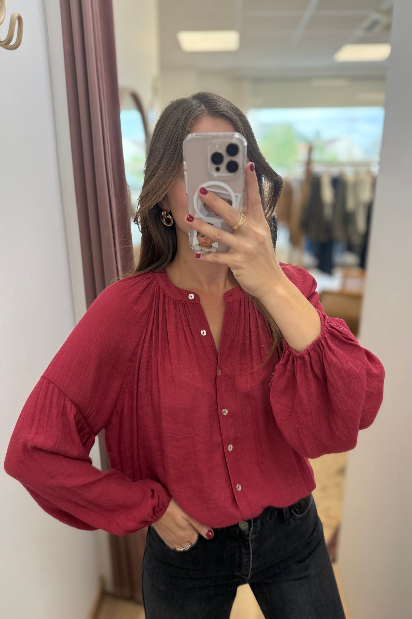 Blouse Alma framboise