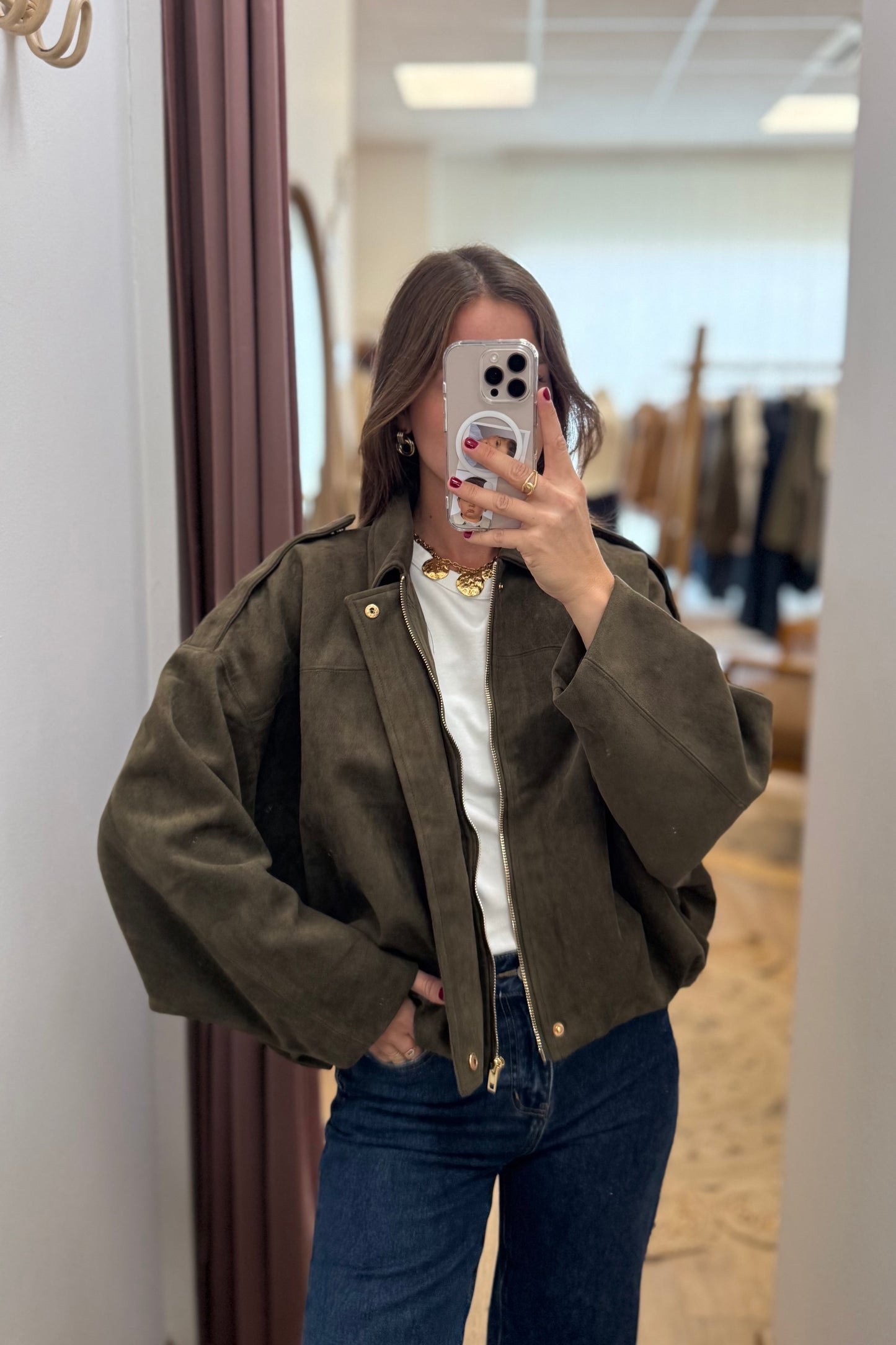 Veste Théa kaki