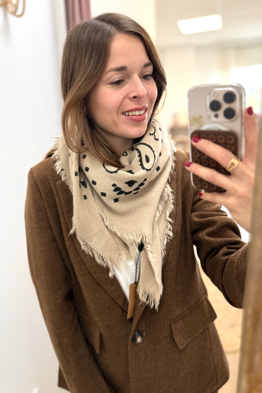 Foulard Sohan taupe