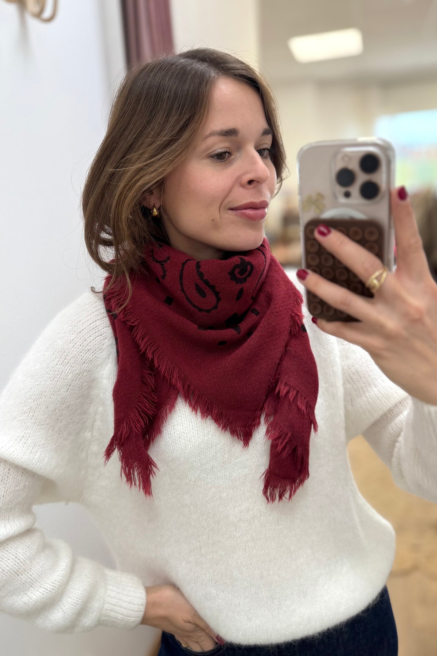 Foulard Sohan bordeaux