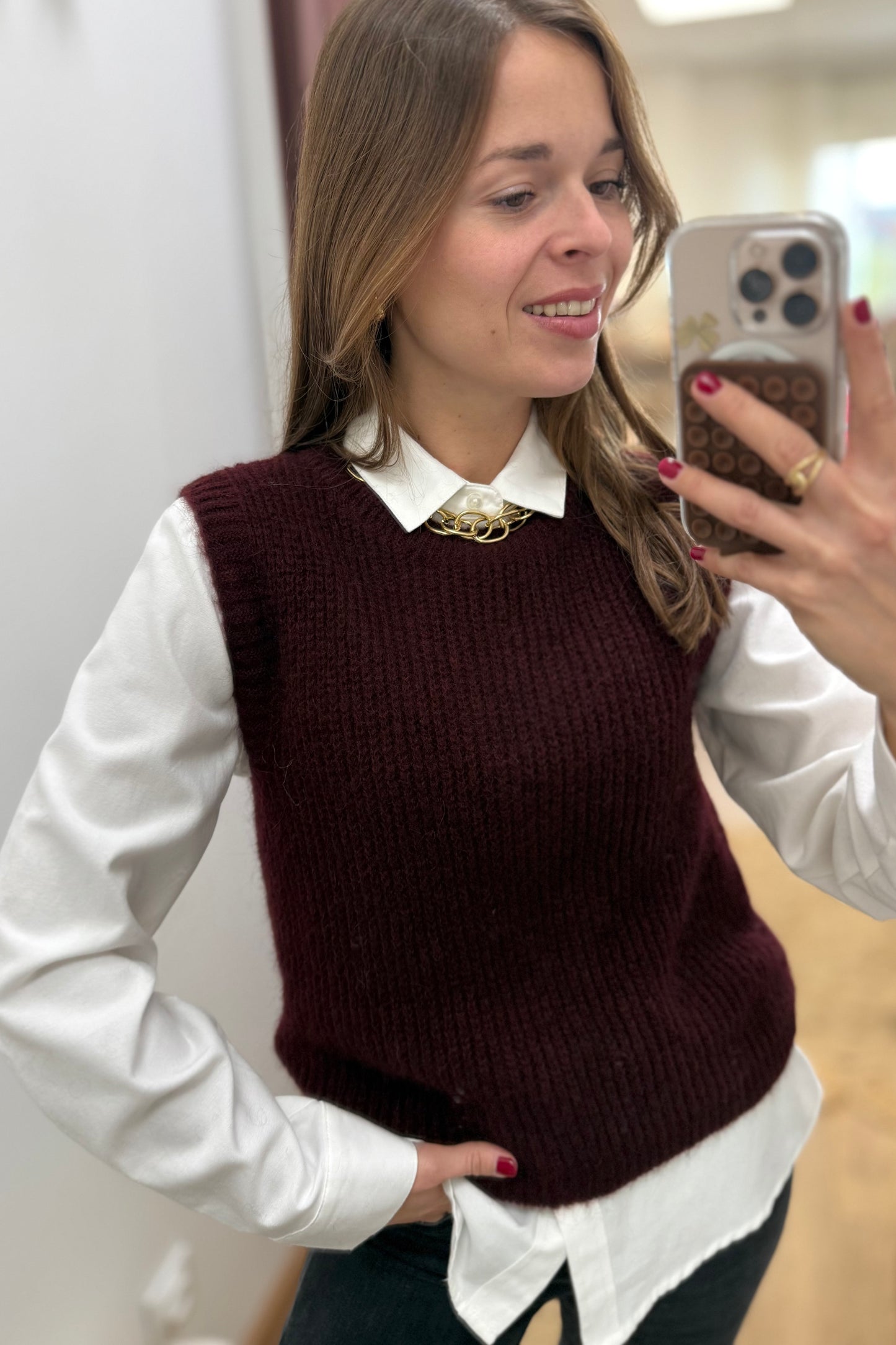 Pull Lucien bordeaux