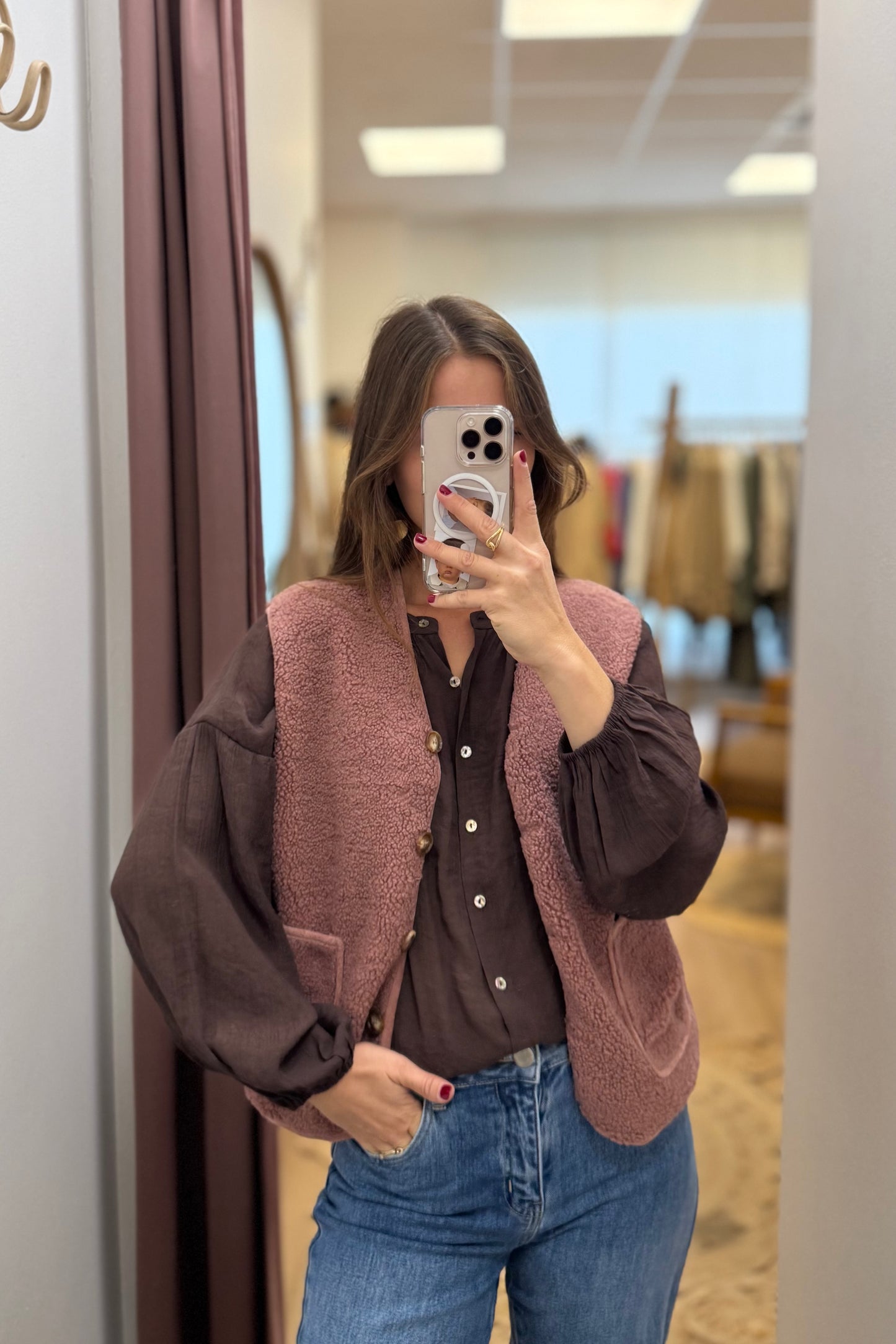 Gilet Gabriel rose