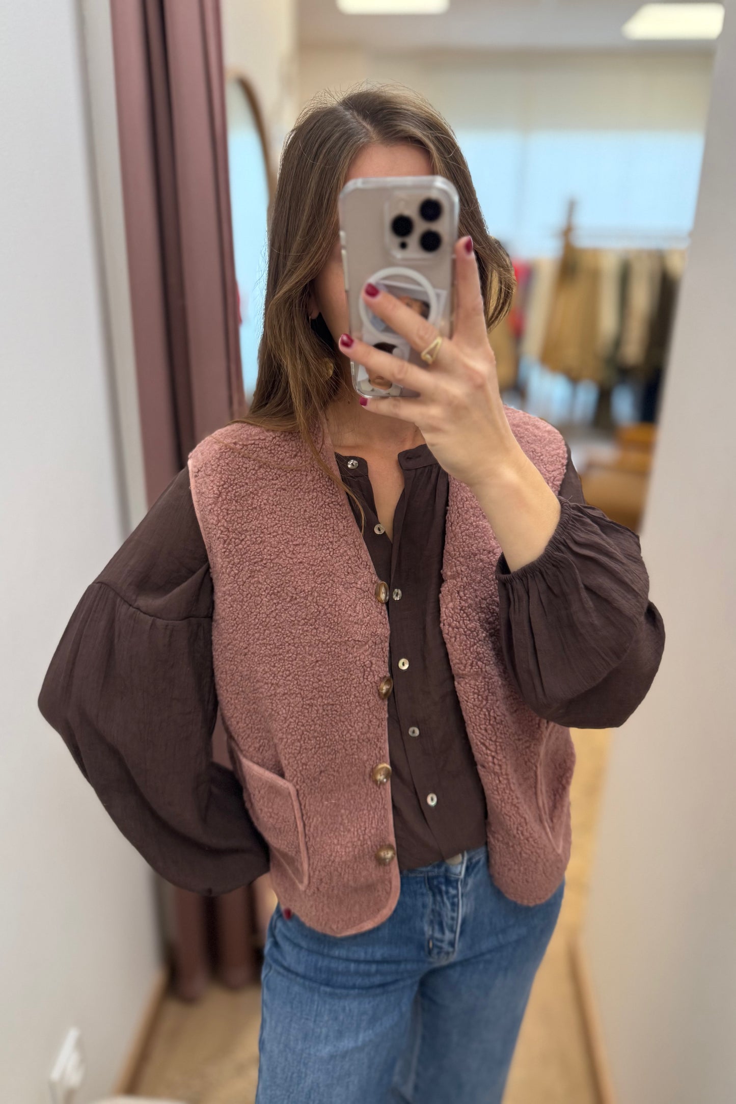 Gilet Gabriel rose
