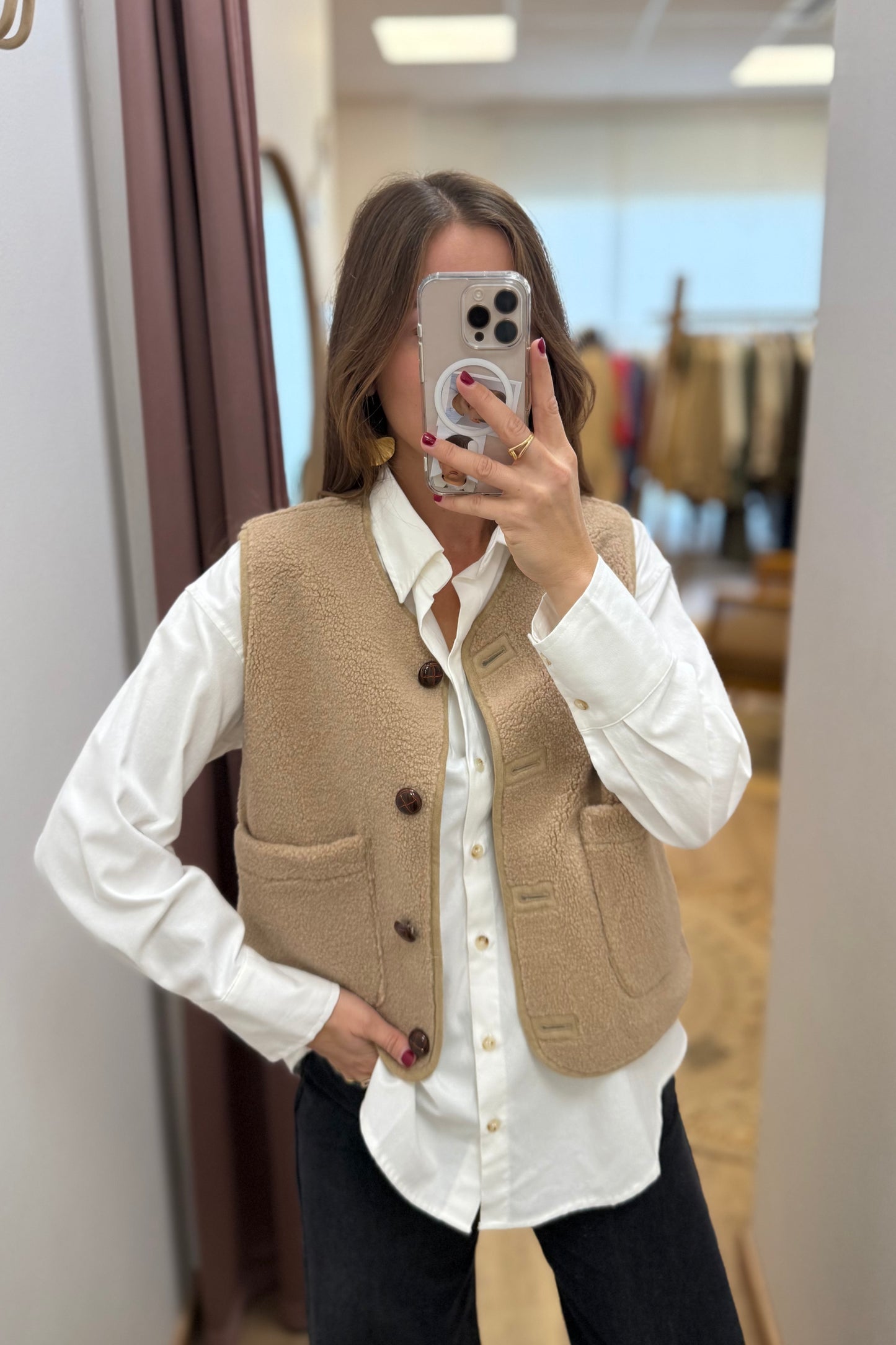 Gilet Ariel taupe