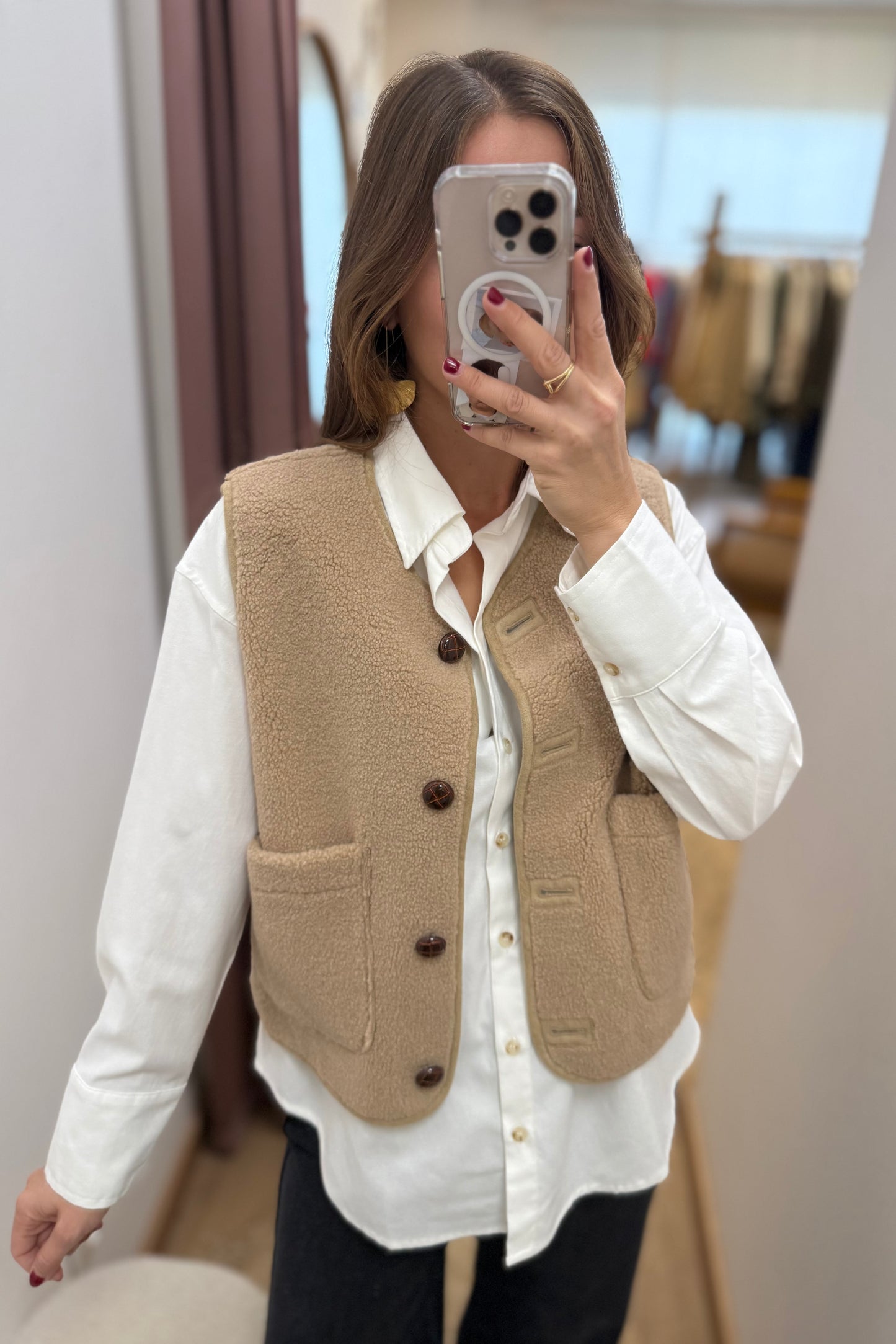 Gilet Ariel taupe