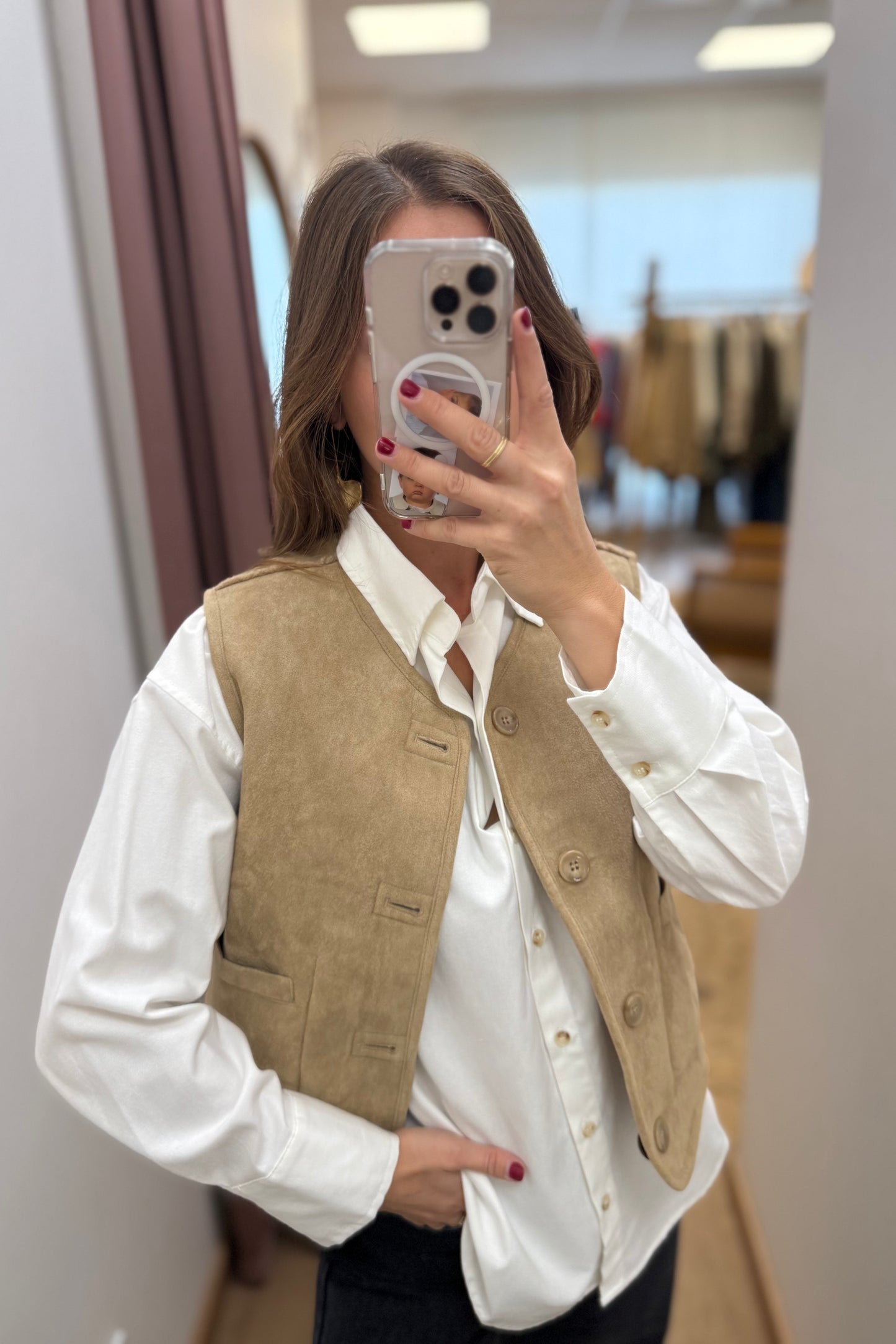 Gilet Ariel taupe