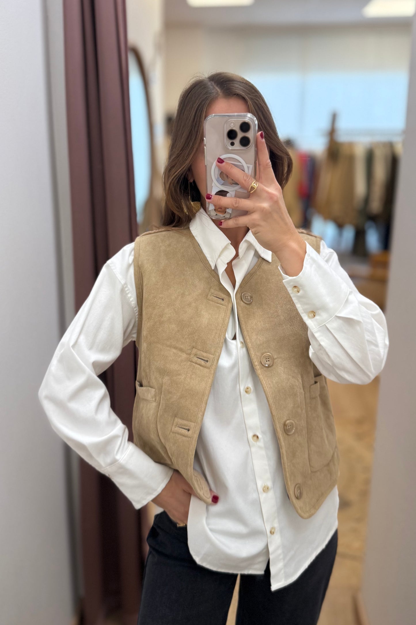 Gilet Ariel taupe