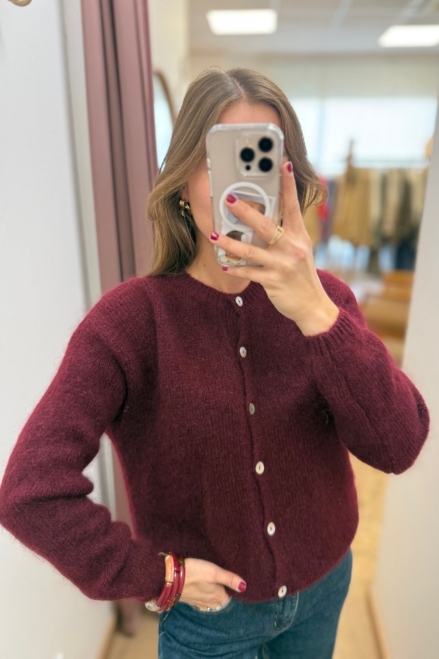 Gilet Gaspard bordeaux