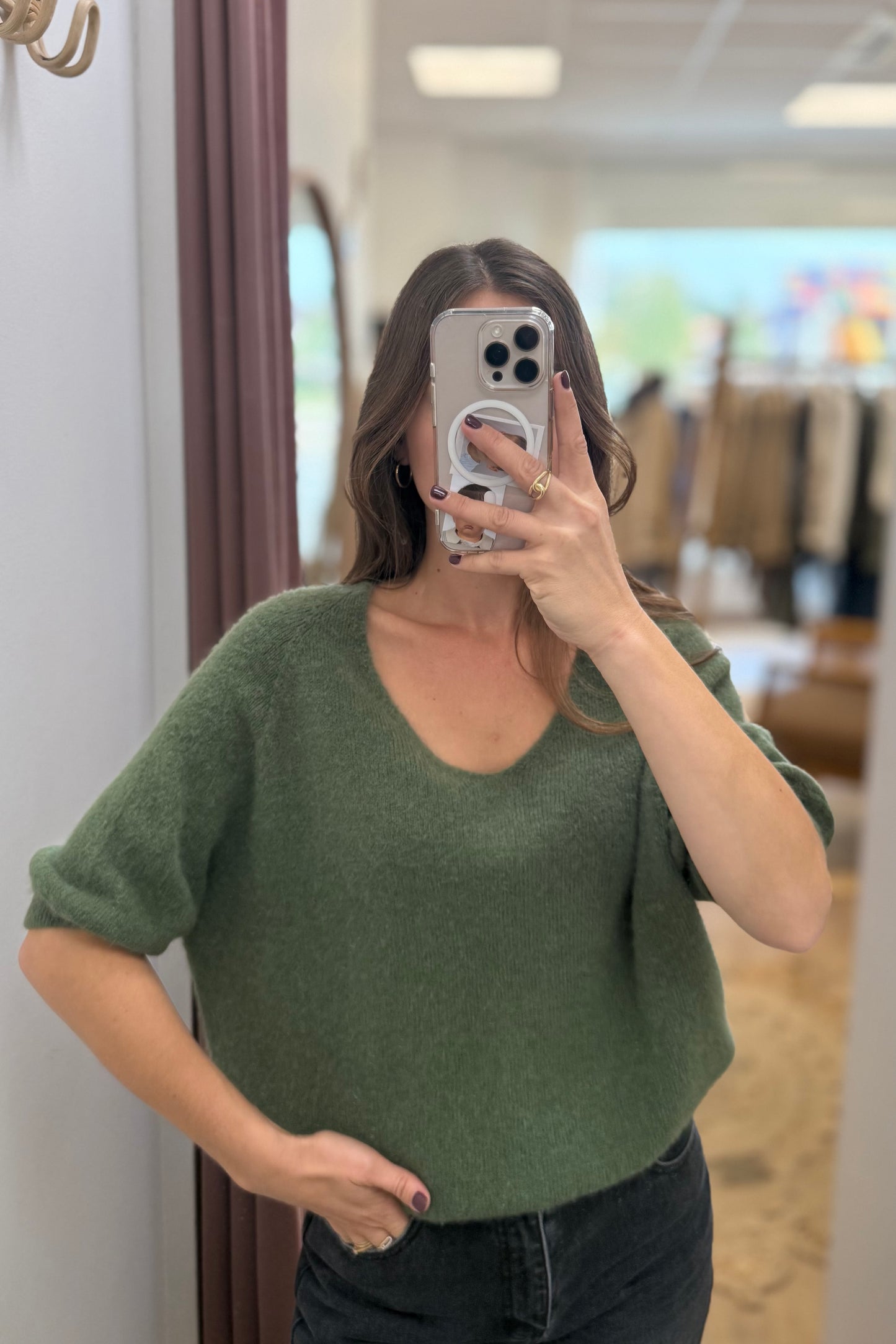 Pull Georges kaki