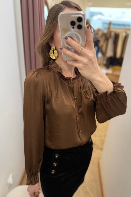 Blouse Faustine marron