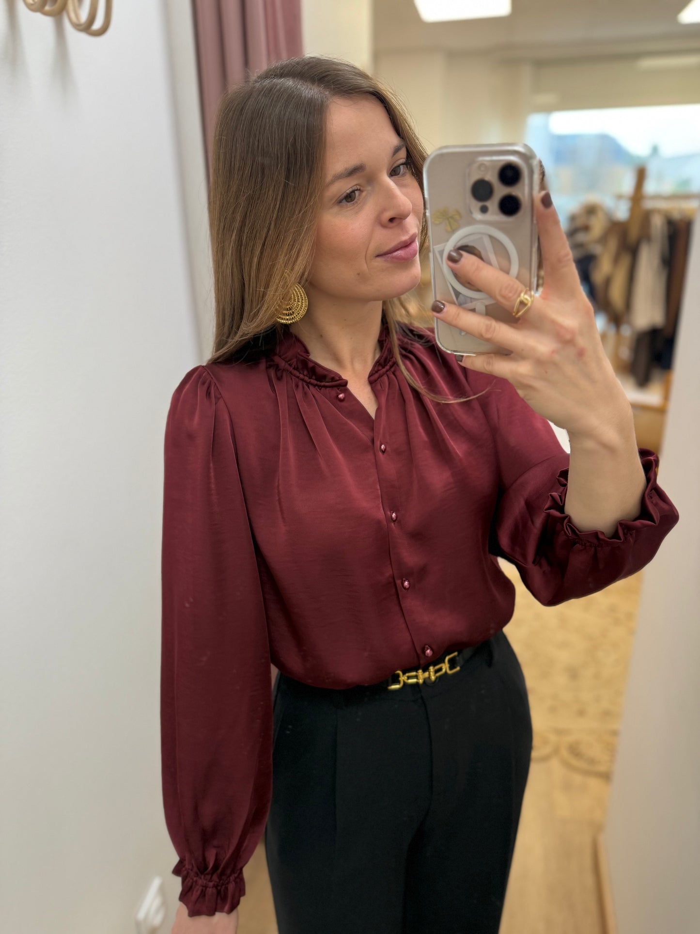 Blouse Faustine bordeaux