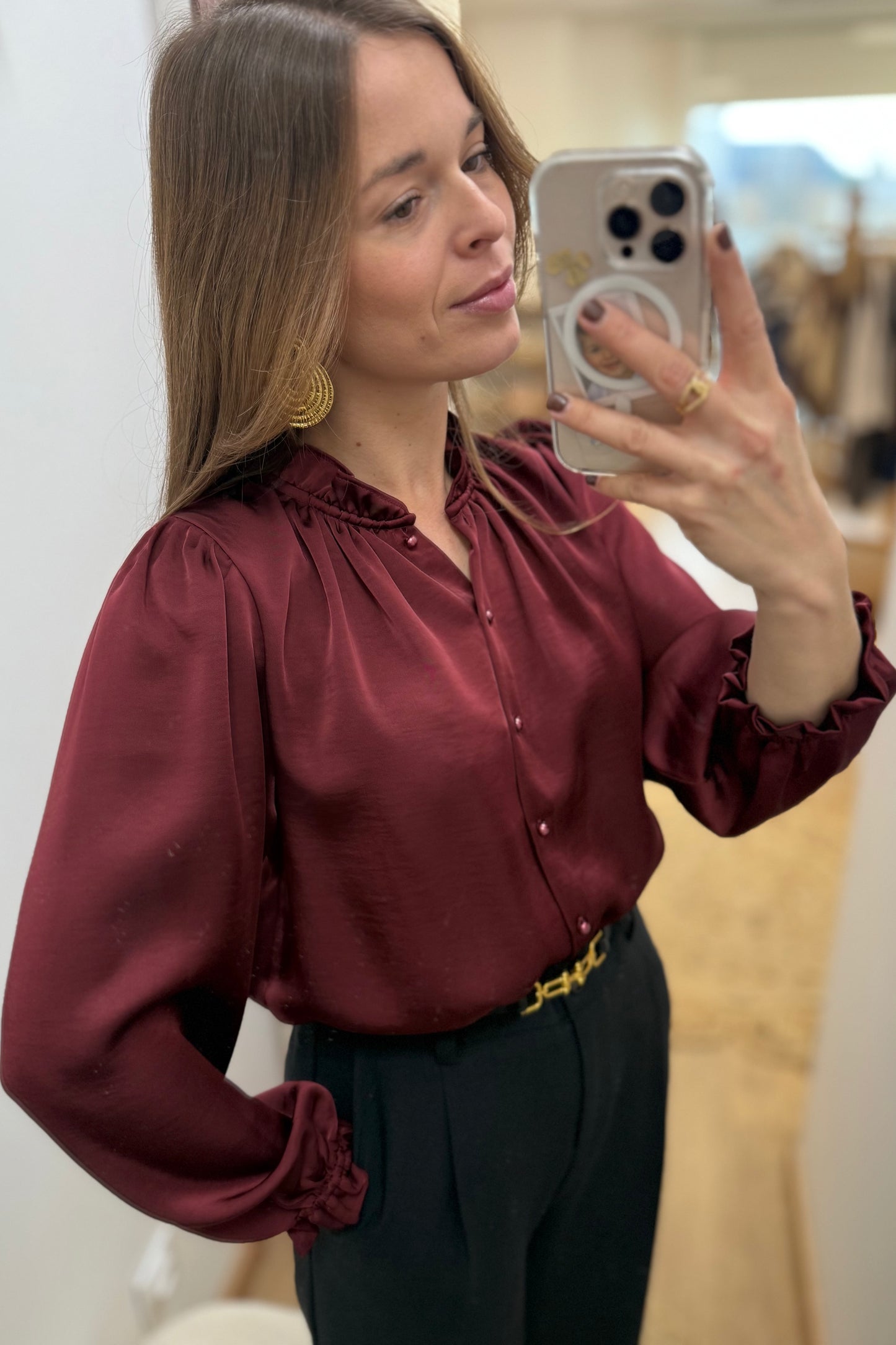 Blouse Faustine bordeaux