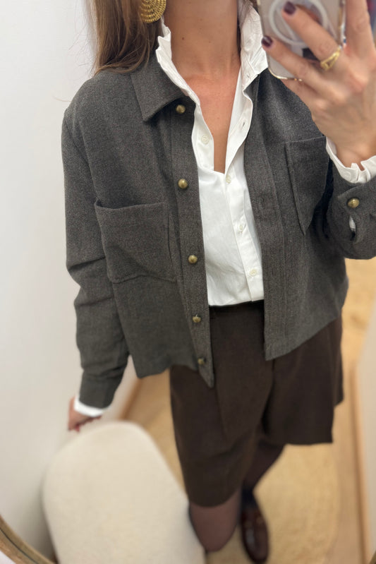 Veste Camélia gris chiné
