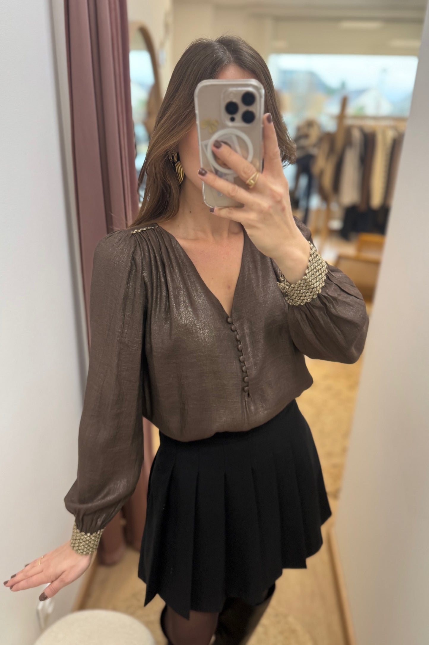 Blouse Iris marron