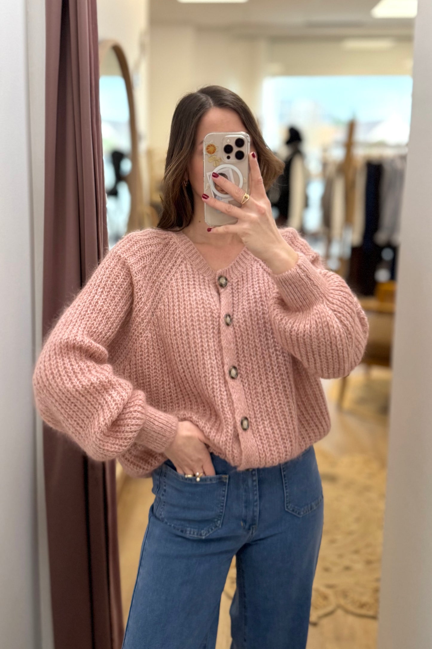 Gilet Victor rose chiné