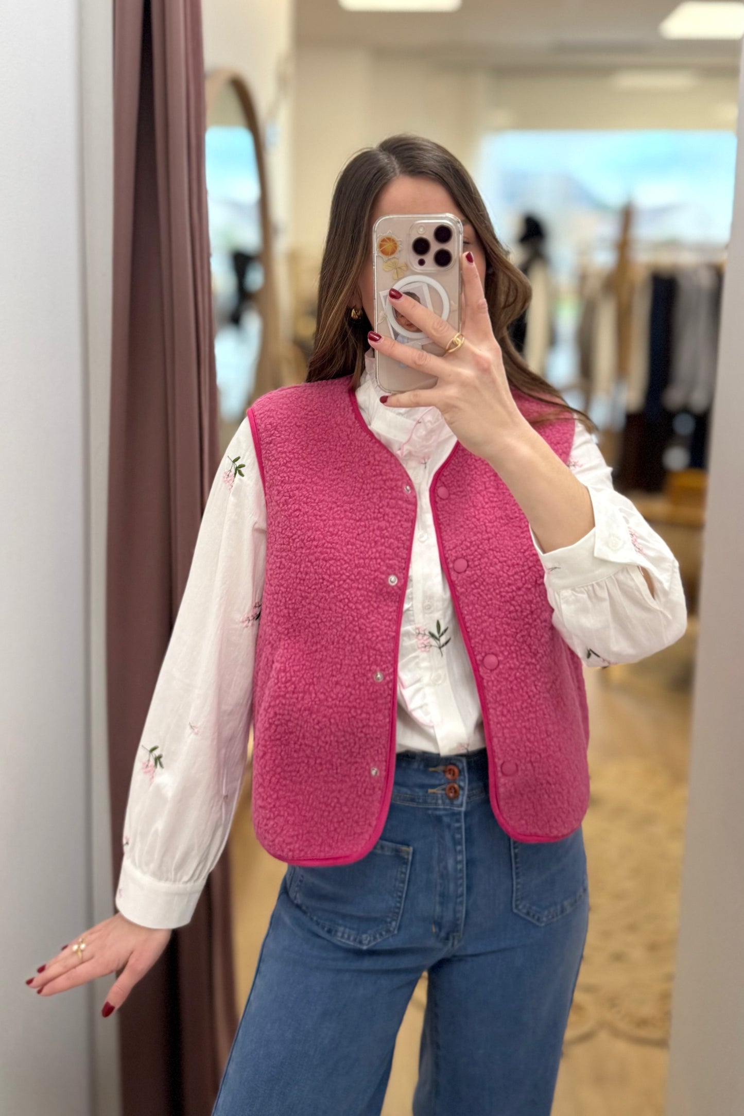 Gilet Corentin rose fuchsia